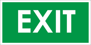 B30 exit (пластик, 300х150 мм) - Знаки безопасности - Вспомогательные таблички - магазин "Охрана труда и Техника безопасности"